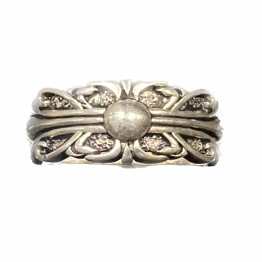 Antique Fleur Ring Sterling Silver