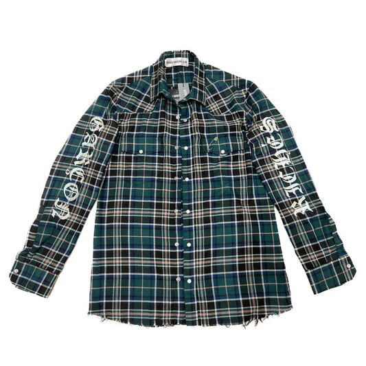 Distressed Flannel Green